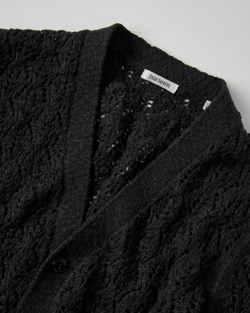 laydown detail image of Classic Lace Knit Cardigan
