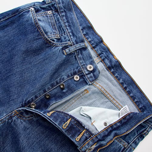 laydown detail image of Classic Straight Selvedge Denim Jeans
