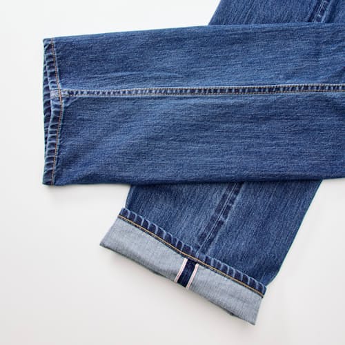 laydown detail image of Classic Straight Selvedge Denim Jeans