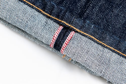 laydown detail image of Classic Straight Selvedge Denim Jeans