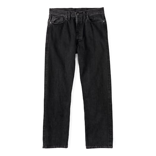 laydown image of Classic Straight Selvedge Denim Jeans