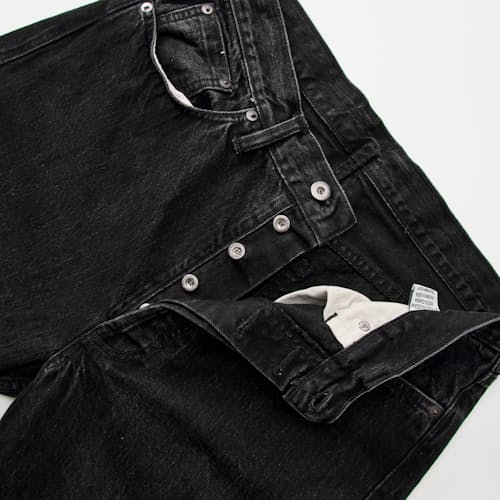 laydown detail image of Classic Straight Selvedge Denim Jeans