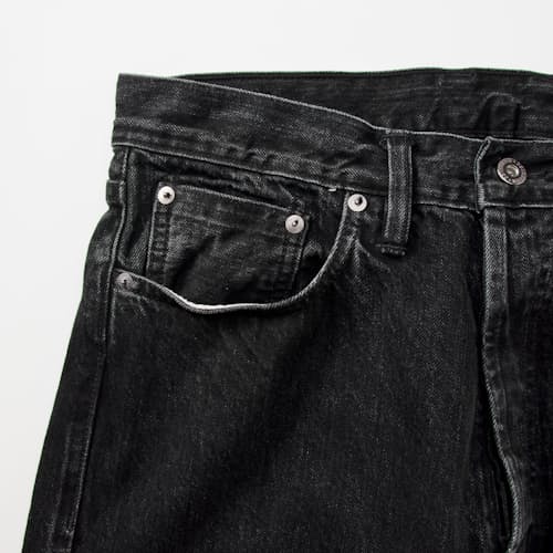 laydown detail image of Classic Straight Selvedge Denim Jeans