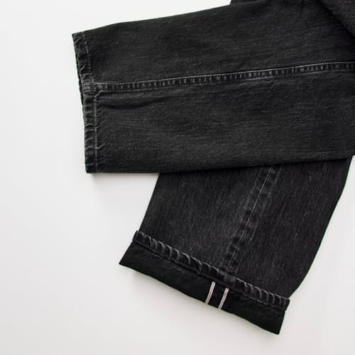 laydown detail image of Classic Straight Selvedge Denim Jeans