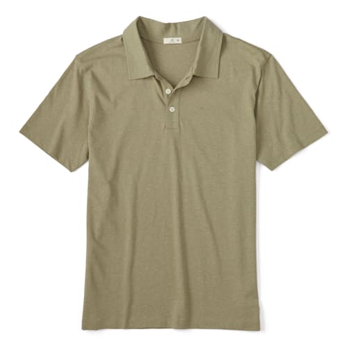 laydown image of Cotton Hemp Polo Shirt