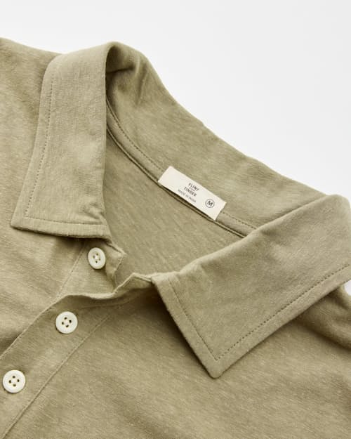 laydown detail image of Cotton Hemp Polo Shirt