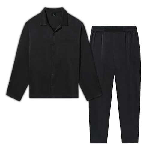 laydown image of Washable Silk Button Up Set