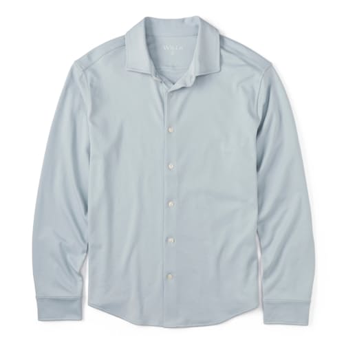 laydown image of AloeKnit Long Sleeve Shirt
