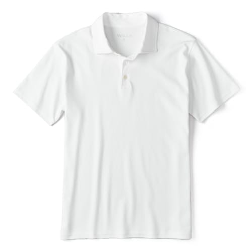 laydown image of AloeKnit Polo Shirt