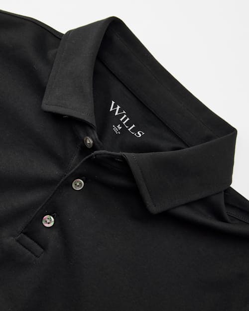 laydown detail image of AloeKnit Polo Shirt