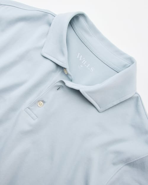 laydown detail image of AloeKnit Polo Shirt