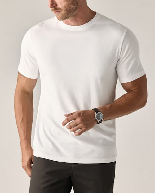 on model image of AloeKnit T-Shirt