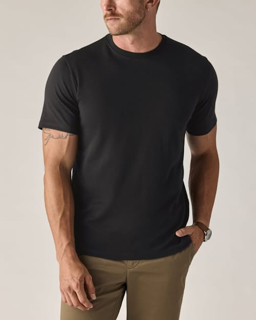 on model image of AloeKnit T-Shirt