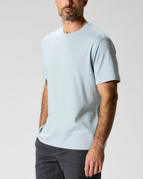 on model image of AloeKnit T-Shirt