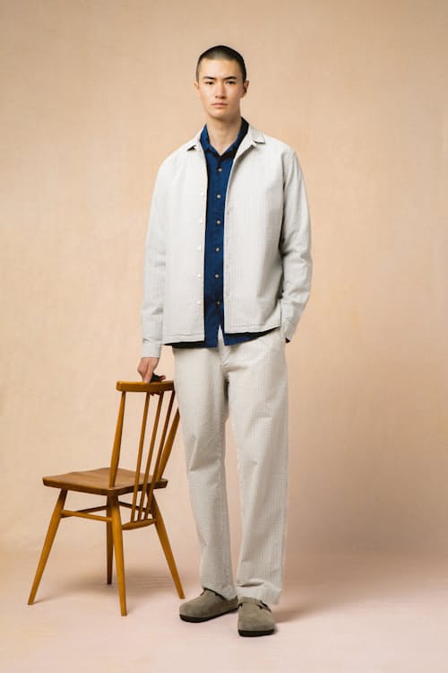 on model image of Tain Long Sleeve Shirt