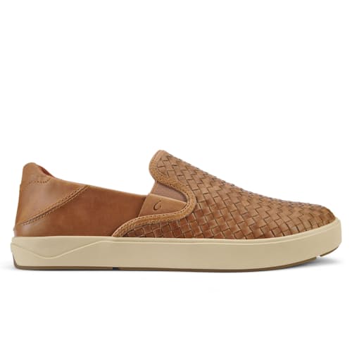 laydown image of Lae'ahi Lauhala Woven Leather Sneaker