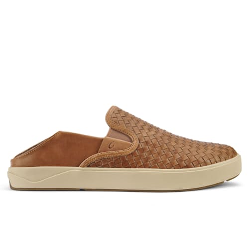 laydown image of Lae'ahi Lauhala Woven Leather Sneaker