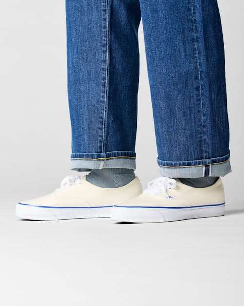 on model image of Stretch Selvedge Denim - HB Classic