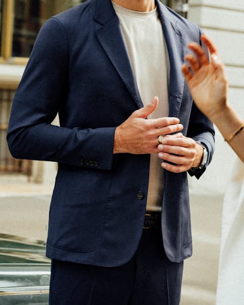 lifestyle image of Rosedale Classic Patch Pocket Suit Jacket