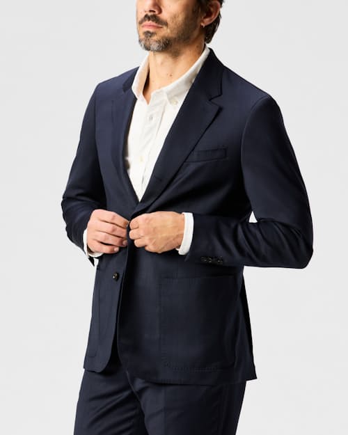 on model image of Rosedale Classic Patch Pocket Suit Jacket