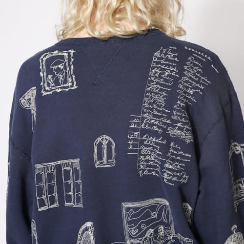 on model image of Hotel Crewneck