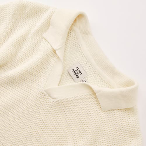 laydown detail image of Crochet Knit Polo Shirt