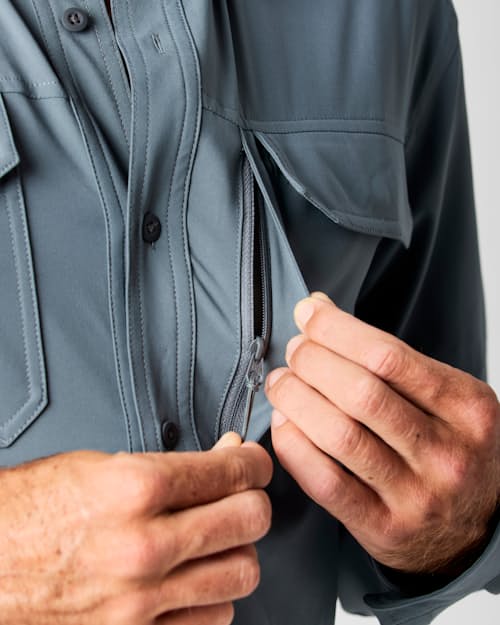 lifestyle image of UPF Passport Shirt