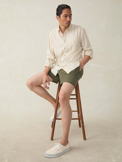 on model image of All Day 4-Way Stretch Shorts - 7"
