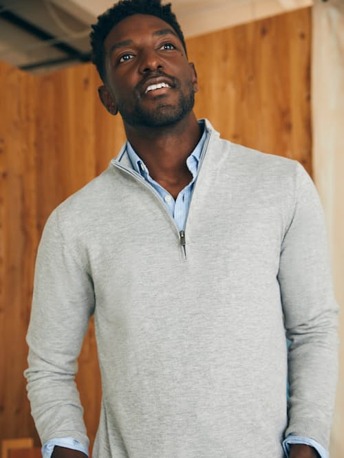 lifestyle image of Movement Quarter Zip Sweater