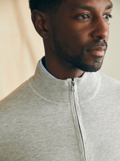 lifestyle image of Movement Quarter Zip Sweater