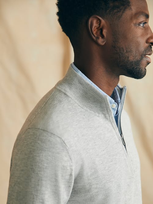 lifestyle image of Movement Quarter Zip Sweater