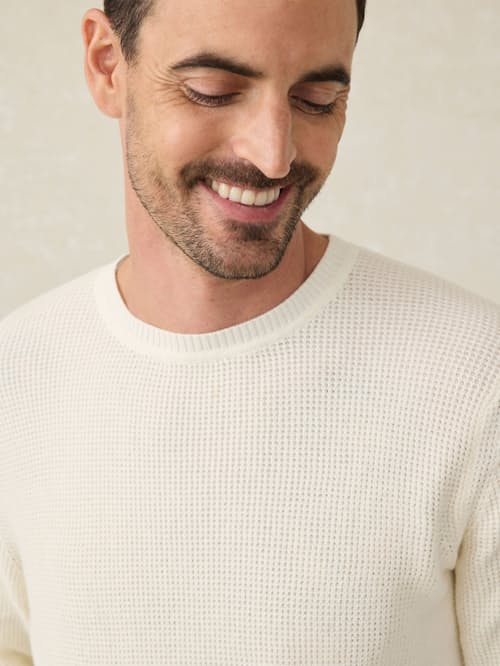 on model image of Sunwashed Crewneck Sweater
