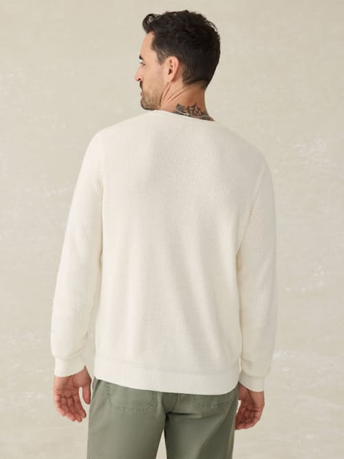 on model image of Sunwashed Crewneck Sweater