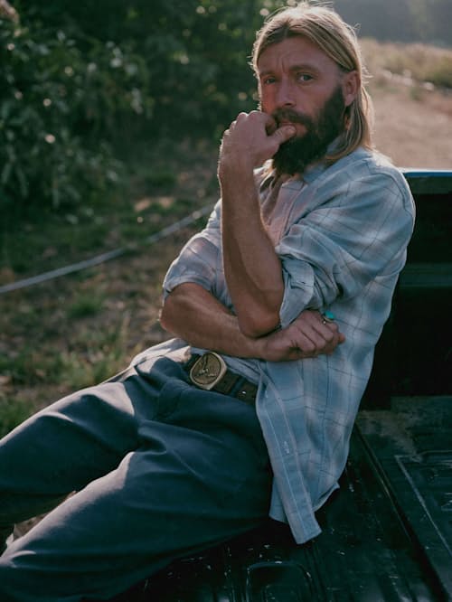 lifestyle image of Tried and True Chambray Shirt