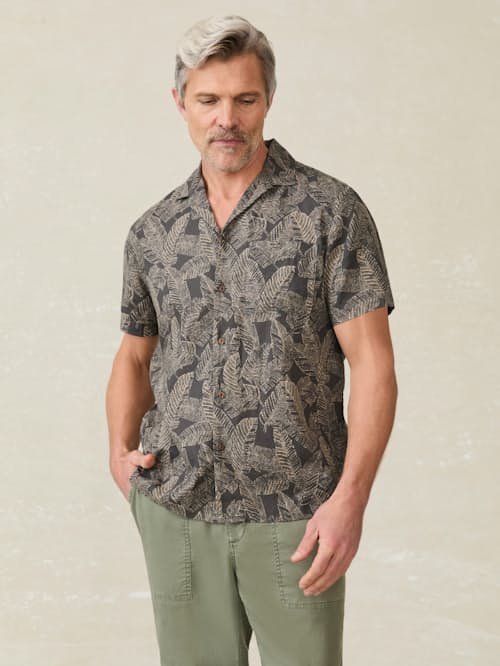on model image of Breeze Camp Shirt
