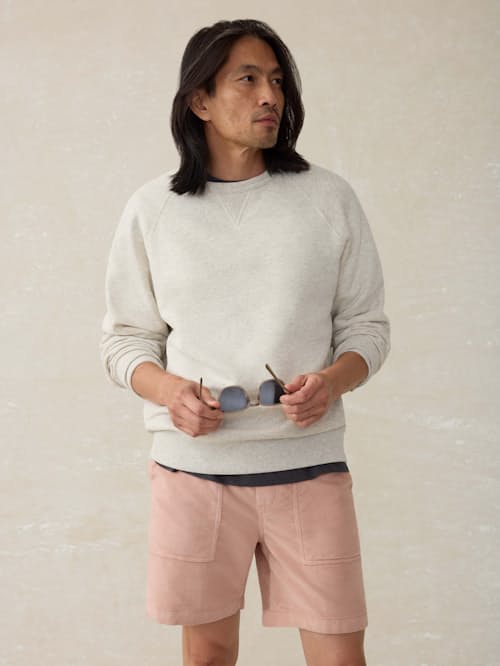 on model image of Corduroy Drawstring Utility Short