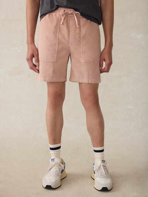 on model image of Corduroy Drawstring Utility Short