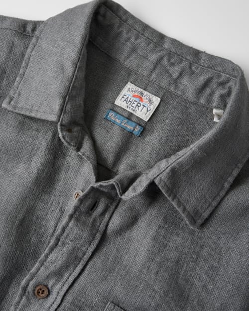 laydown detail image of Palma Linen Short Sleeve Shirt