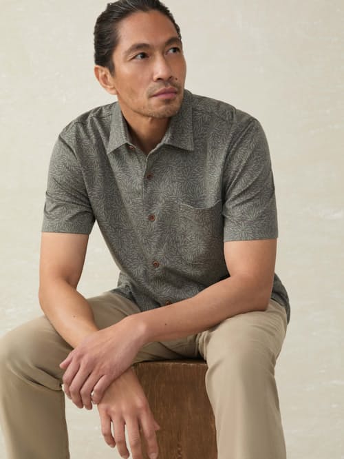 on model image of Hermosa Short Sleeve Shirt