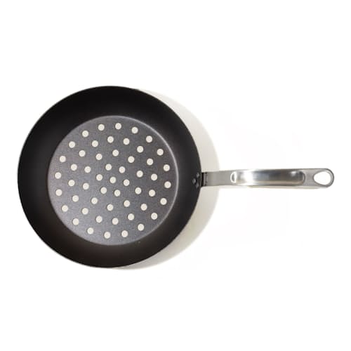 laydown image of 12" Carbon Steel Grill Fry Pan (Seasoned)