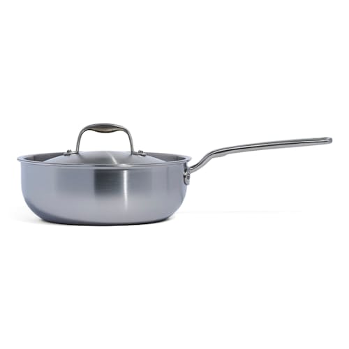 laydown image of 3 Qt Stainless Clad Saucier
