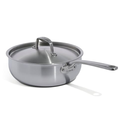 laydown image of 3 Qt Stainless Clad Saucier