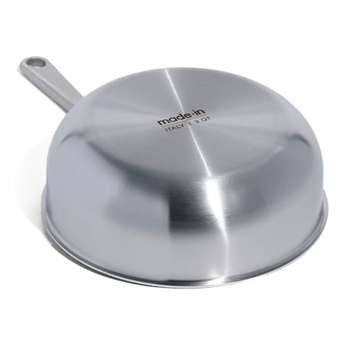 laydown image of 3 Qt Stainless Clad Saucier