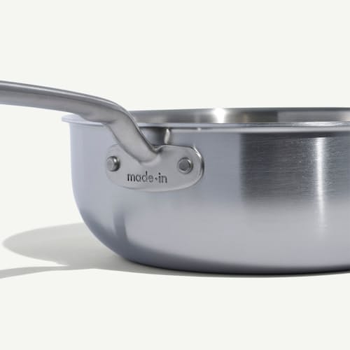laydown detail image of 3 Qt Stainless Clad Saucier