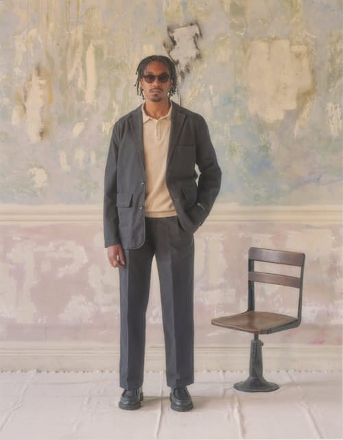 lifestyle image of Lane Cotton Twill Blazer