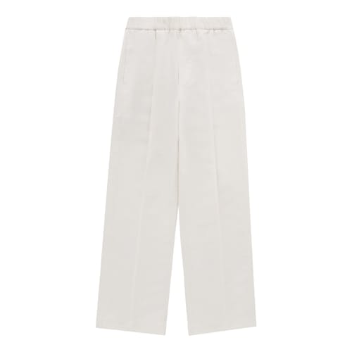laydown image of Park Cotton Linen Pleated Pant