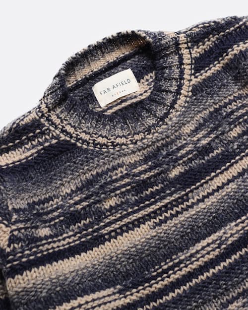 laydown detail image of Hosono Stripe Wool Sweater
