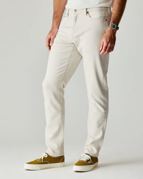 lifestyle image of Stretch Selvedge Denim - HB Athletic Tapered
