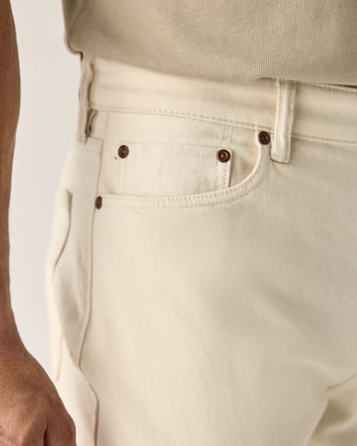 on model image of Stretch Selvedge Denim - HB Athletic Tapered
