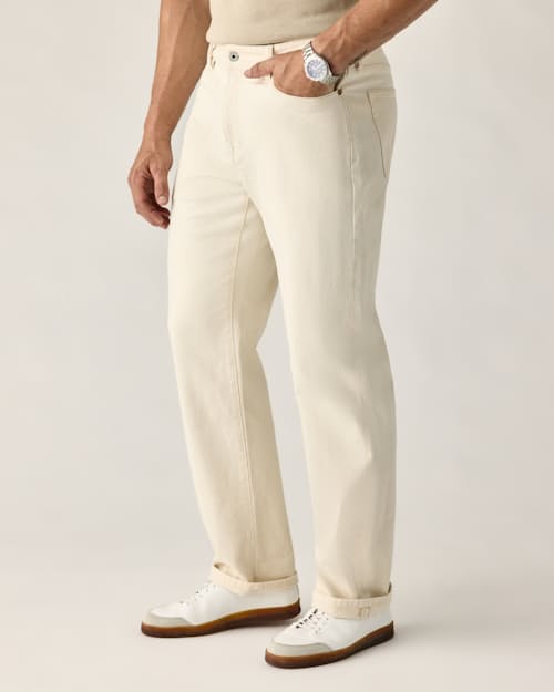 on model image of Stretch Selvedge Denim - HB Classic